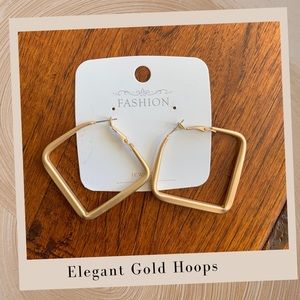 🔸 Gold square hoop earnings 🔸